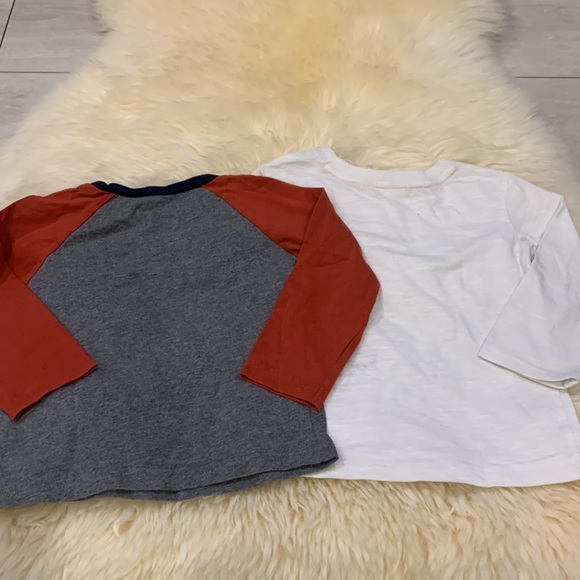 Long Sleeve T-Shirts White with Hedgehog & Gray/Brown in Basketball Design 24M - Picture 9 of 9